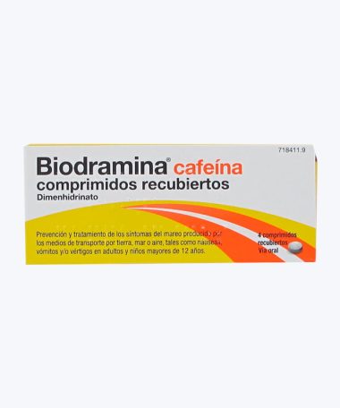 BIODRAMINA CAFEINA 4 COMPRIMIDOS