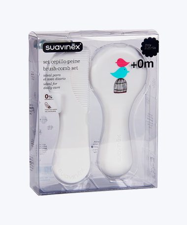 CEPILLO Y PEINE INFANTIL SOFT SUAVINEX BLANCO DE