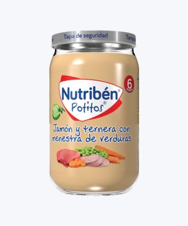 NUTRIBEN JAMON Y TERNERA CON MENESTRA DE VERDURA POTITO 235 G