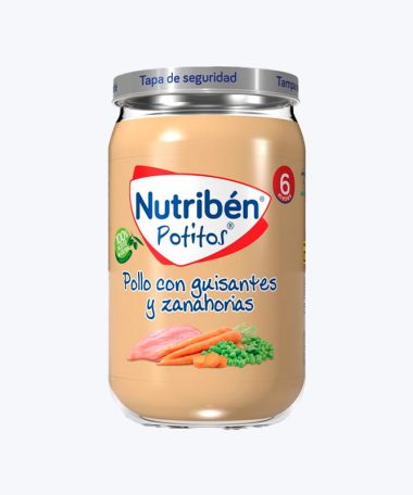 NUTRIBEN POLLO CON GUISANTES Y ZANAHORIAS POTITO 235 G
