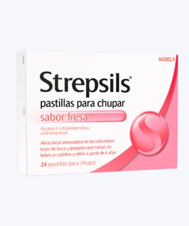 STREPSILS 24 PASTILLAS PARA CHUPAR FRESA