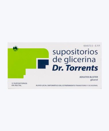 SUPOSITORIOS GLICERINA DR TORRENTS ADULTOS 3.27 G 12 SUPOSITORIOS