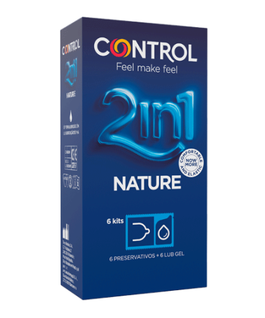 CONTROL 2 IN 1 NATURE + LUBE NATURE 6UNID