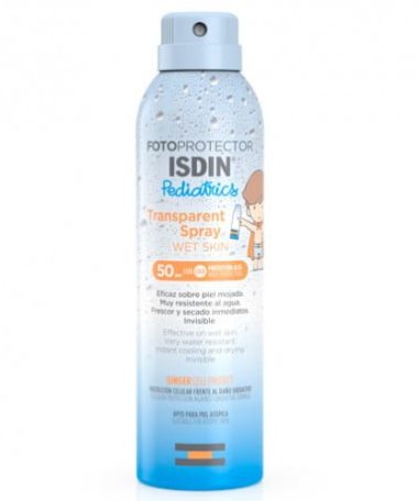 ISDIN SOLAR PEDIATRICO SPRAY TRANSPARENTE WET SKIN SPF50 250ML