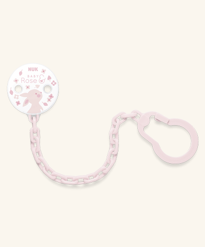 NUK Catenina Porta Ciuccio In Tritan, Rosa E Blu, Supporto Pratico Per Spazzolino