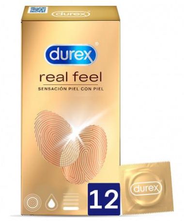 DUREX REAL FEEL PRESERVATIVO 12 U