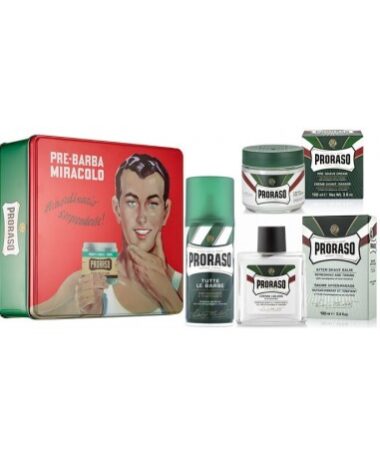 proraso estuche kit afeitado rojo